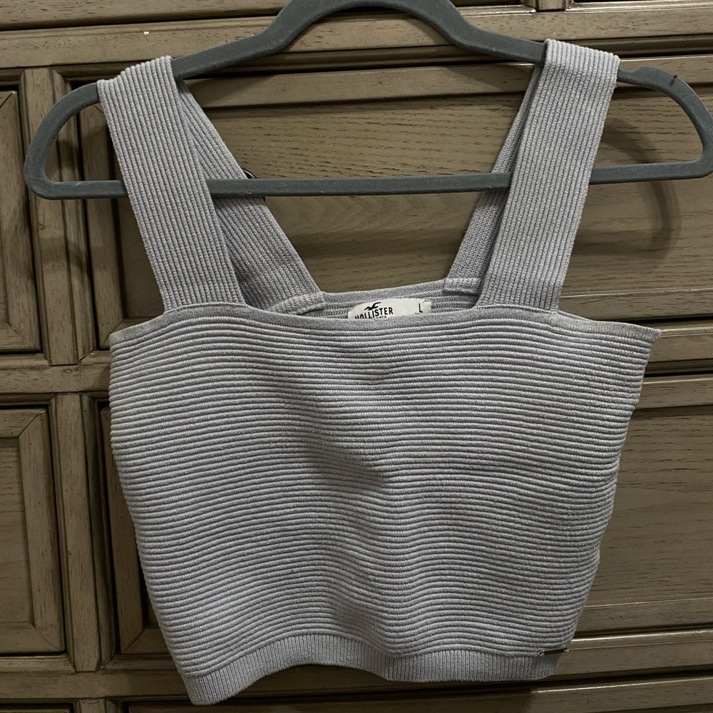 Baby blue Hollister cropped tank!